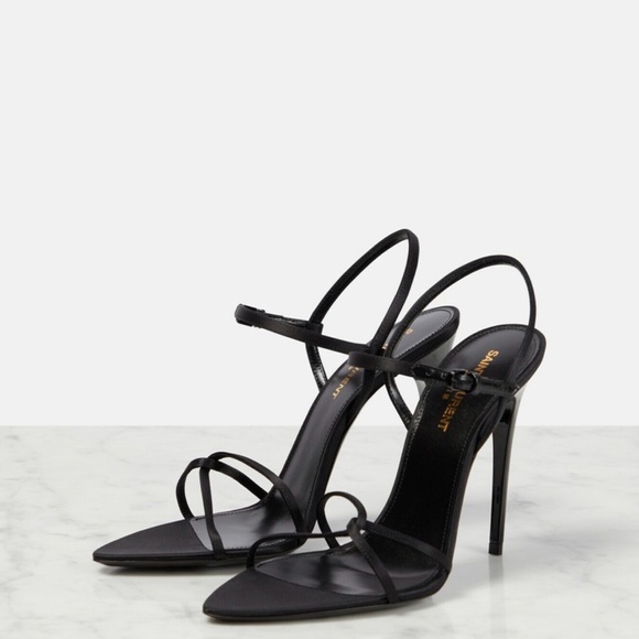 YSL Satin Clara Sandals (110) - Picture 2 of 6